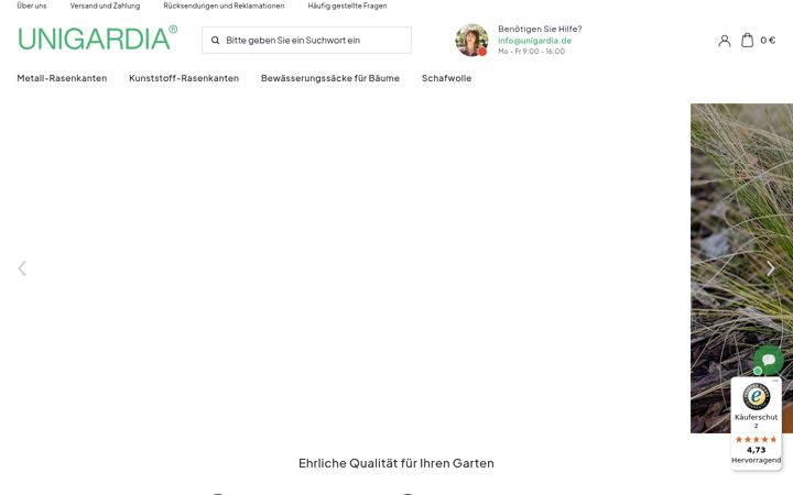 Kuvakaappaus sivustosta unigardia.de