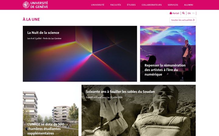 Snimka zaslona za unige.ch