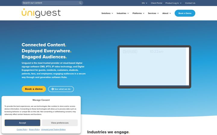 Screenshot of uniguest.com