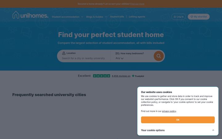 Screenshot of unihomes.co.uk