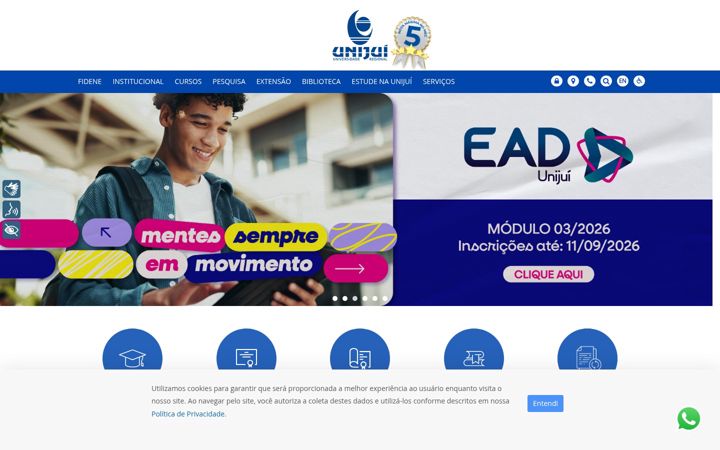 Screenshot of unijui.edu.br
