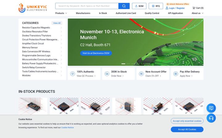Screenshot of unikeyic.com