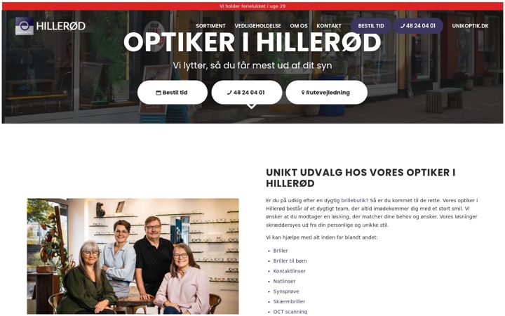 Snímek obrazovky unikoptikhillerod.dk