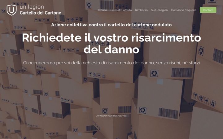 Captura de pantalla de unilegion-cartone-ondulato-classaction.eu