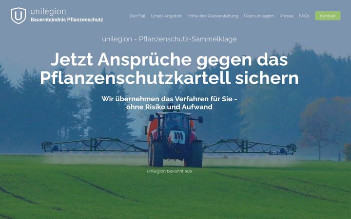 Posnetek zaslona unilegion-pflanzenschutz.de