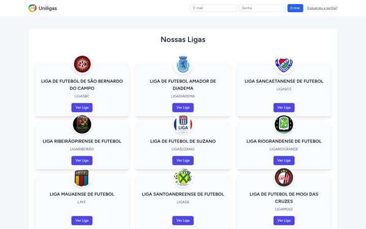 Screenshot of uniligas.com.br