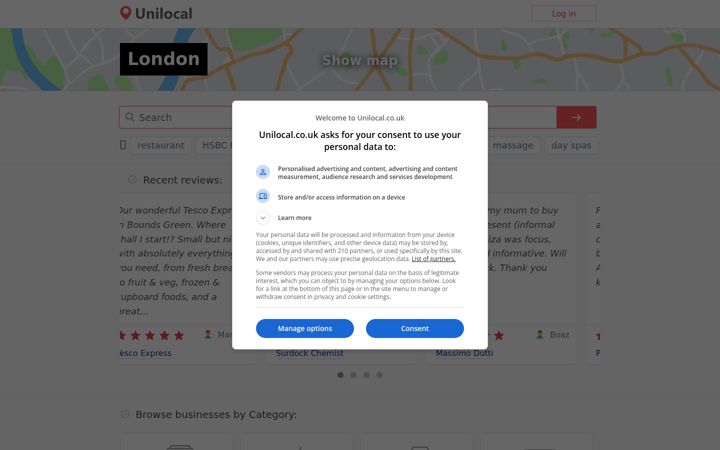 Screenshot of unilocal.co.uk