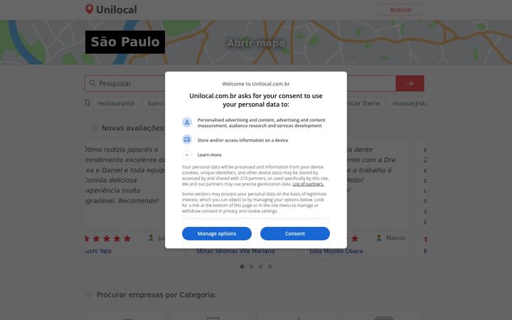 Screenshot of unilocal.com.br