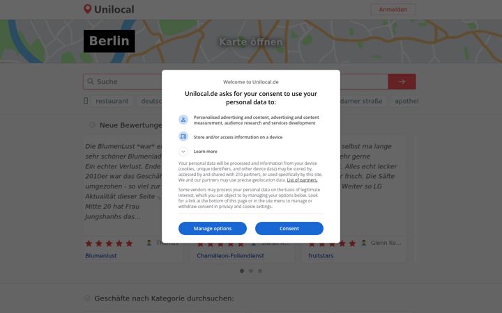 Screenshot of unilocal.de
