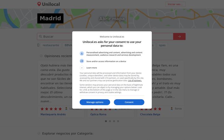 Screenshot of unilocal.es