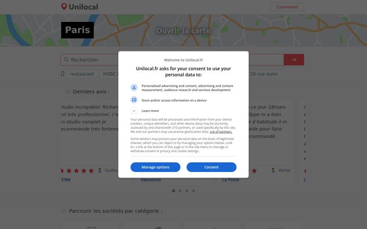 Screenshot of unilocal.fr