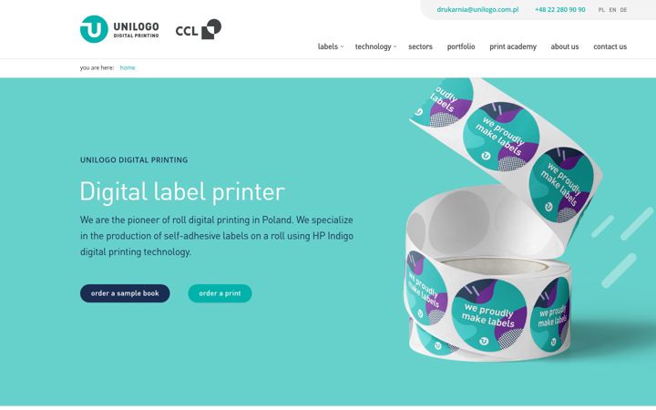 Skjámynd af unilogo-printinghouse.co.uk