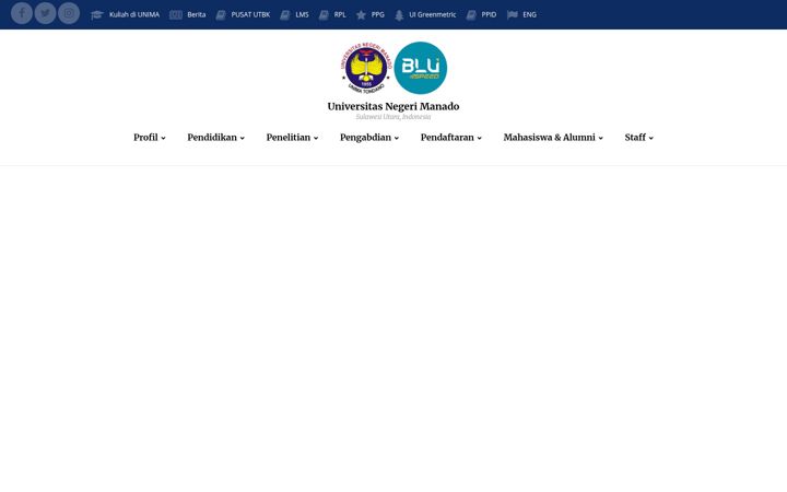 Screenshot of unima.ac.id