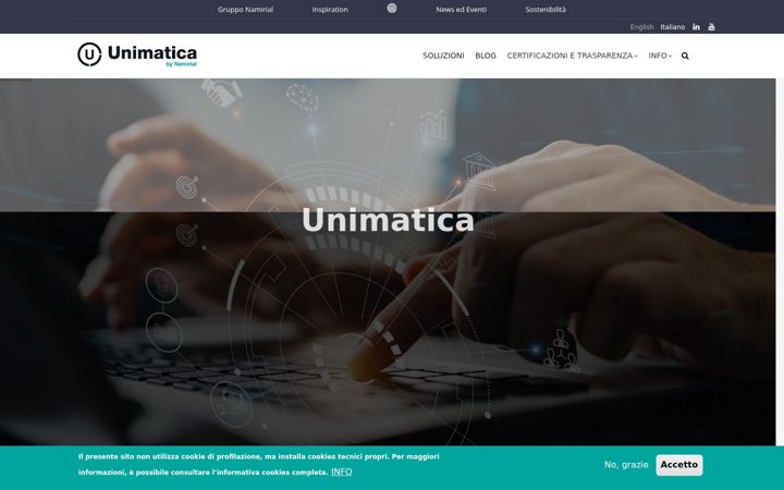 Screenshot of unimaticaspa.it