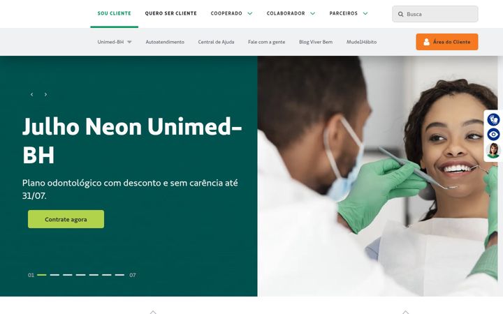 Screenshot of unimedbh.com.br
