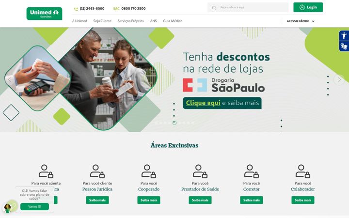 Screenshot of unimedguarulhos.coop.br
