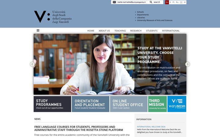 Screenshot of unina2.it