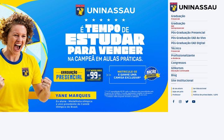 Screenshot of uninassau.edu.br