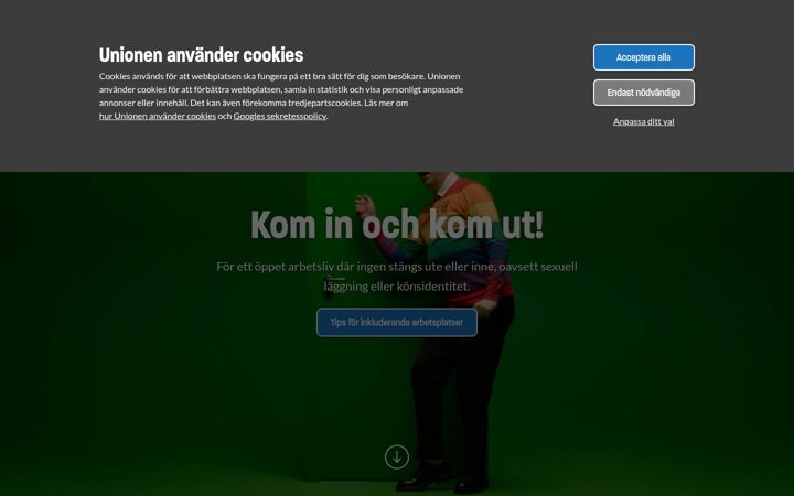 Screenshot of unionen.se