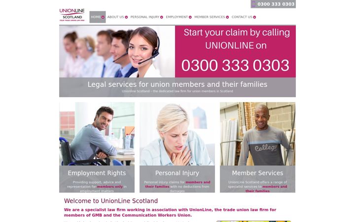 Screenshot of unionlinescotland.co.uk