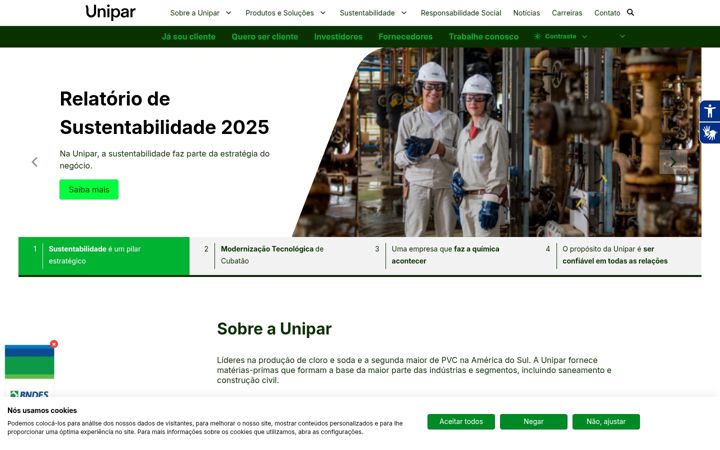 Screenshot of unipar.com