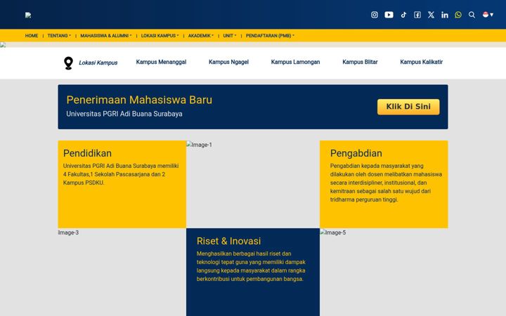 Screenshot of unipasby.ac.id