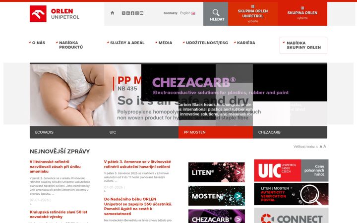 Screenshot of unipetrolrpa.cz