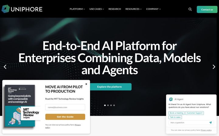 Screenshot of uniphore.com