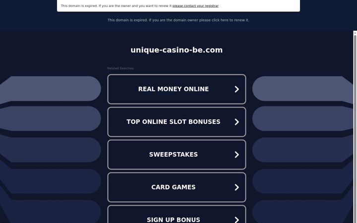 Screenshot of unique-casino-be.com
