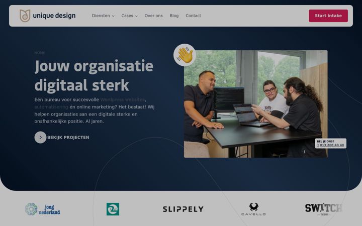 Ekraanipilt saidist unique-design.nl