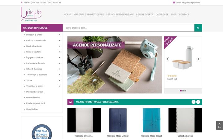 Screenshot von uniquepromo.ro