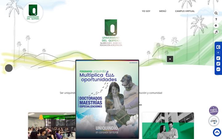 Screenshot ta' uniquindio.edu.co