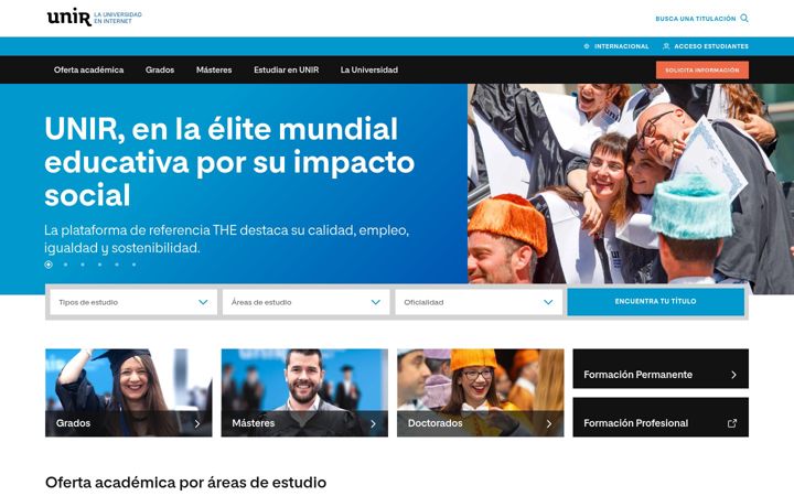 Screenshot stránky unir.net