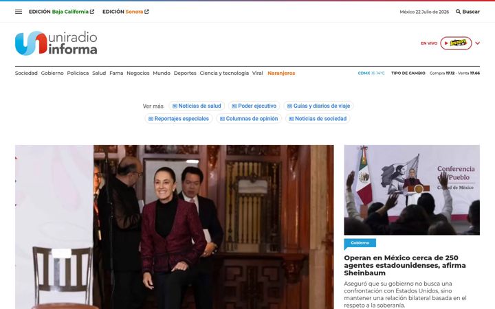 Screenshot of uniradioinforma.com