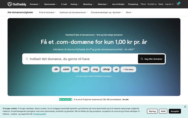 Screenshot of uniregistry.com
