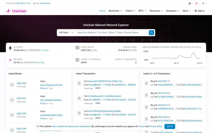 Screenshot of uniscan.xyz