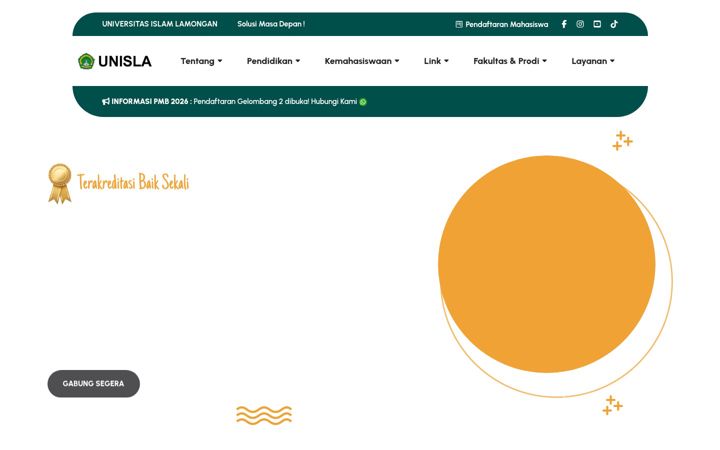 Screenshot of unisla.ac.id