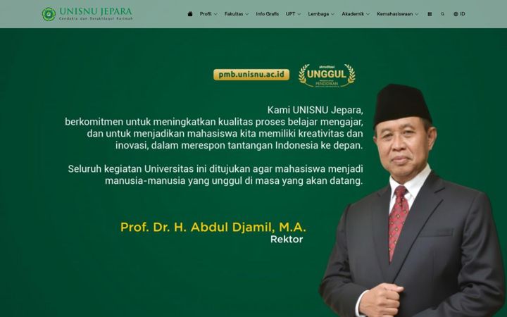 Screenshot of unisnu.ac.id