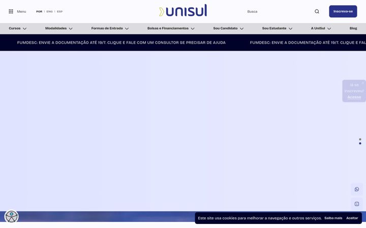 Skærmbillede af unisul.br