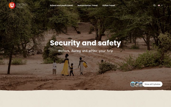Captură de ecran a unitastravel.com