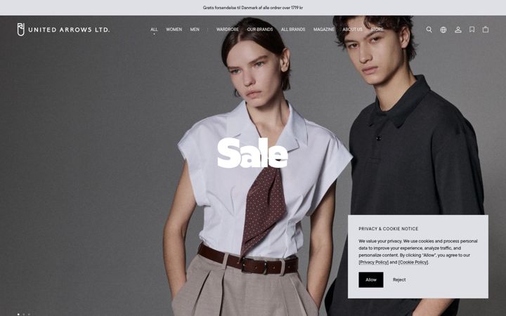 Screenshot of united-arrows-global.com