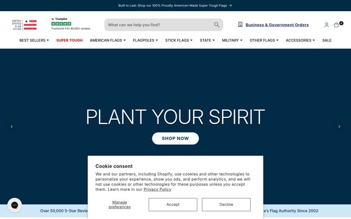 Screenshot of united-states-flag.com