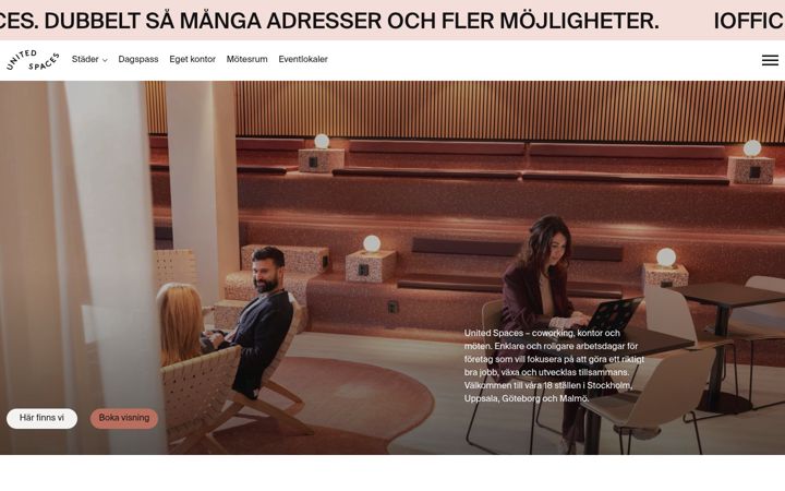 Screenshot of unitedspaces.com