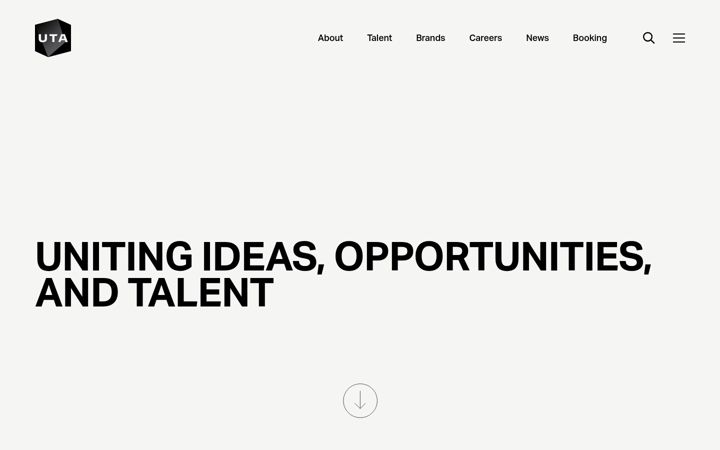 Kuvakaappaus sivustosta unitedtalent.com