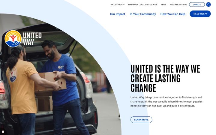 Skjámynd af unitedway.org