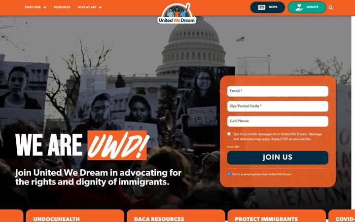 Screenshot of unitedwedream.org