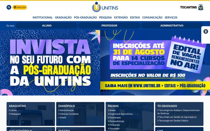 Screenshot of unitins.br