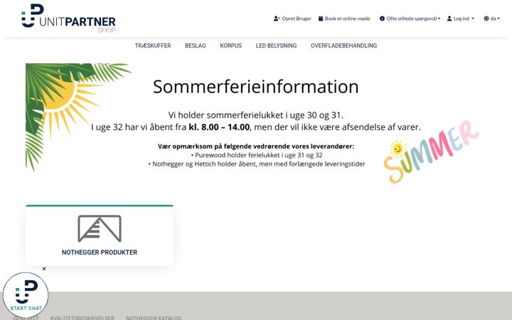 Skærmbillede af unitpartnershop.dk