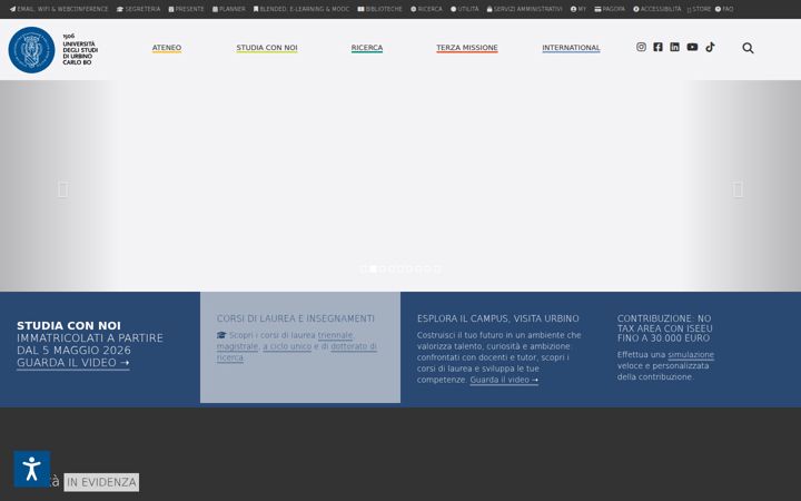 Screenshot of uniurb.it