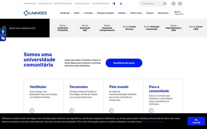 Screenshot του univates.br